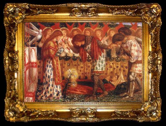 framed  Dante Gabriel Rossetti Sir Bors and Sir Percival were Fed with the Sanct Grael, ta009-2